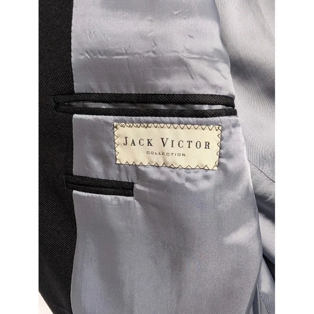 Jack Victor / Eli Thomas Cashmere Blazer Mens 42R Black 3-Button Wool Sport Coat